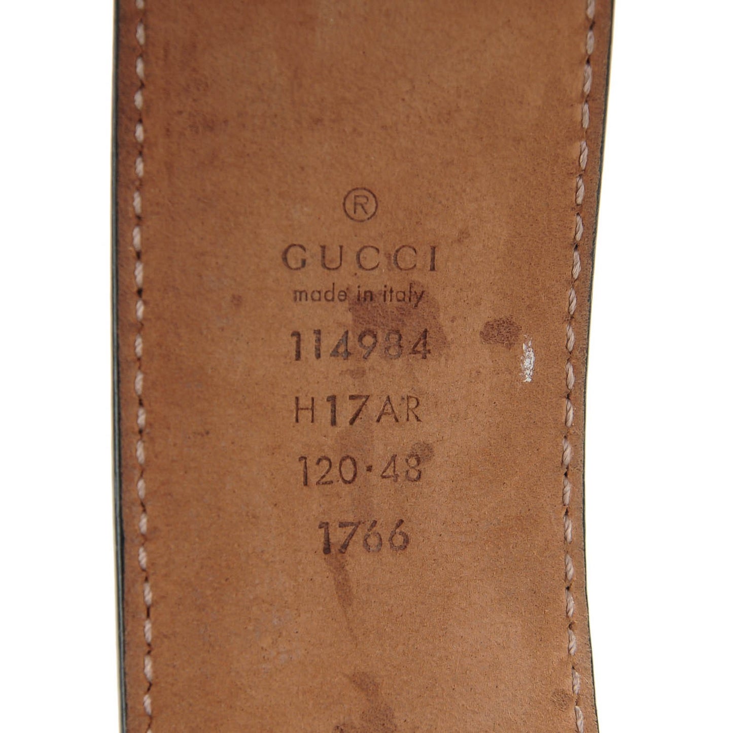 Leather Web Interlocking G Belt 120 48 Black