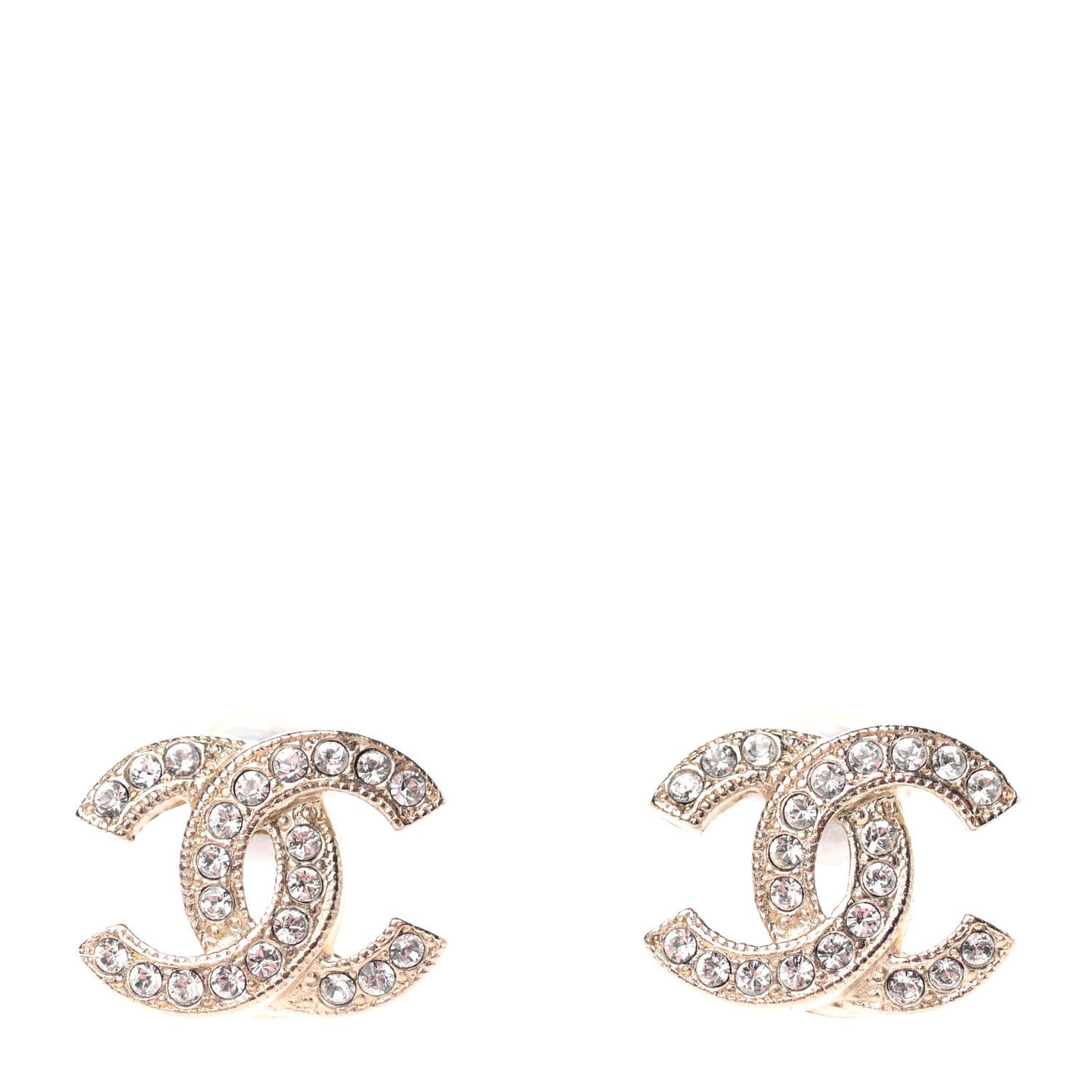 Crystal CC Earrings Gold