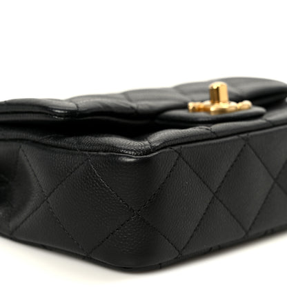 Chanel Caviar Quilted Mini Sweetheart Rectangular Flap Black 10 of 12