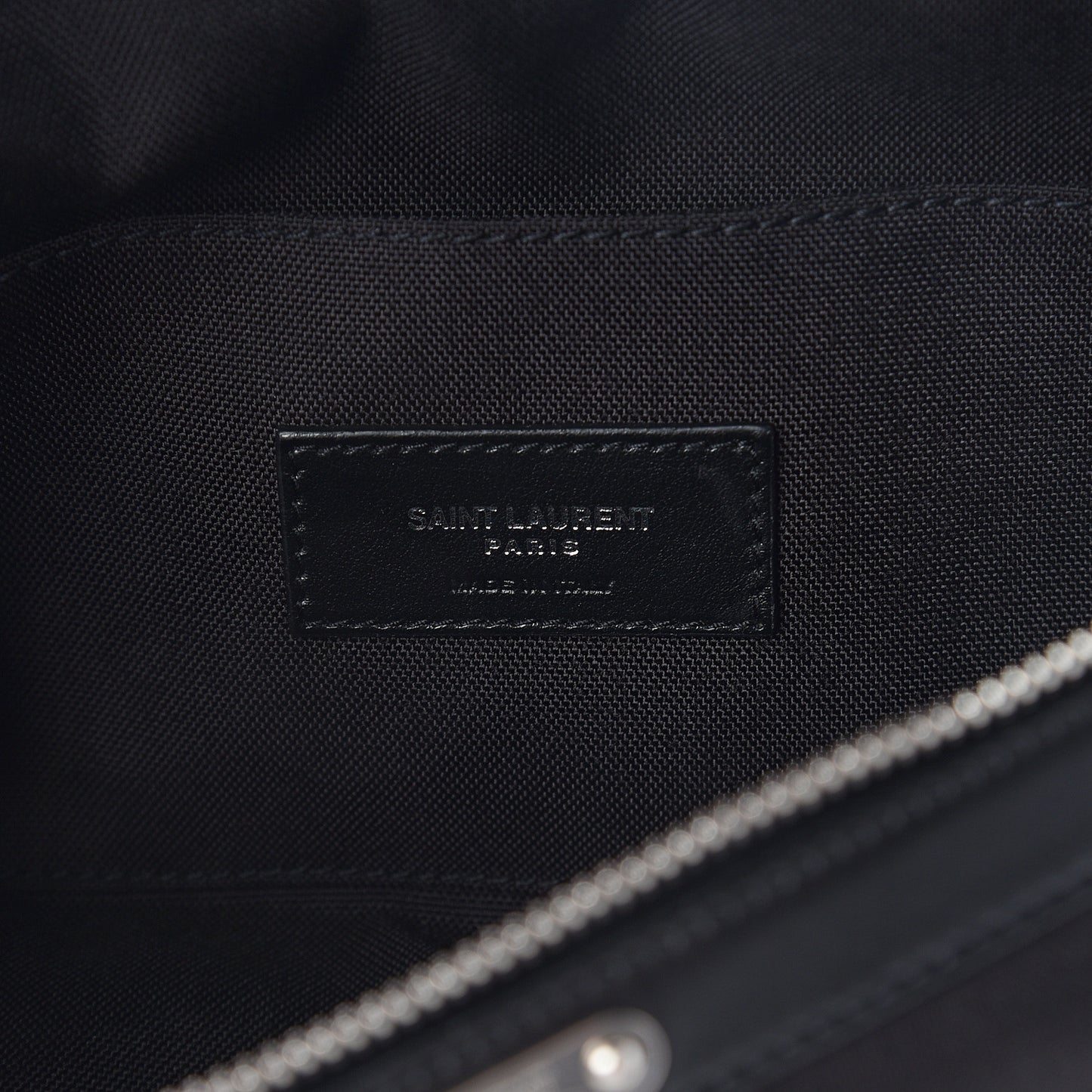 Canvas Calfskin City Belt Bag Black