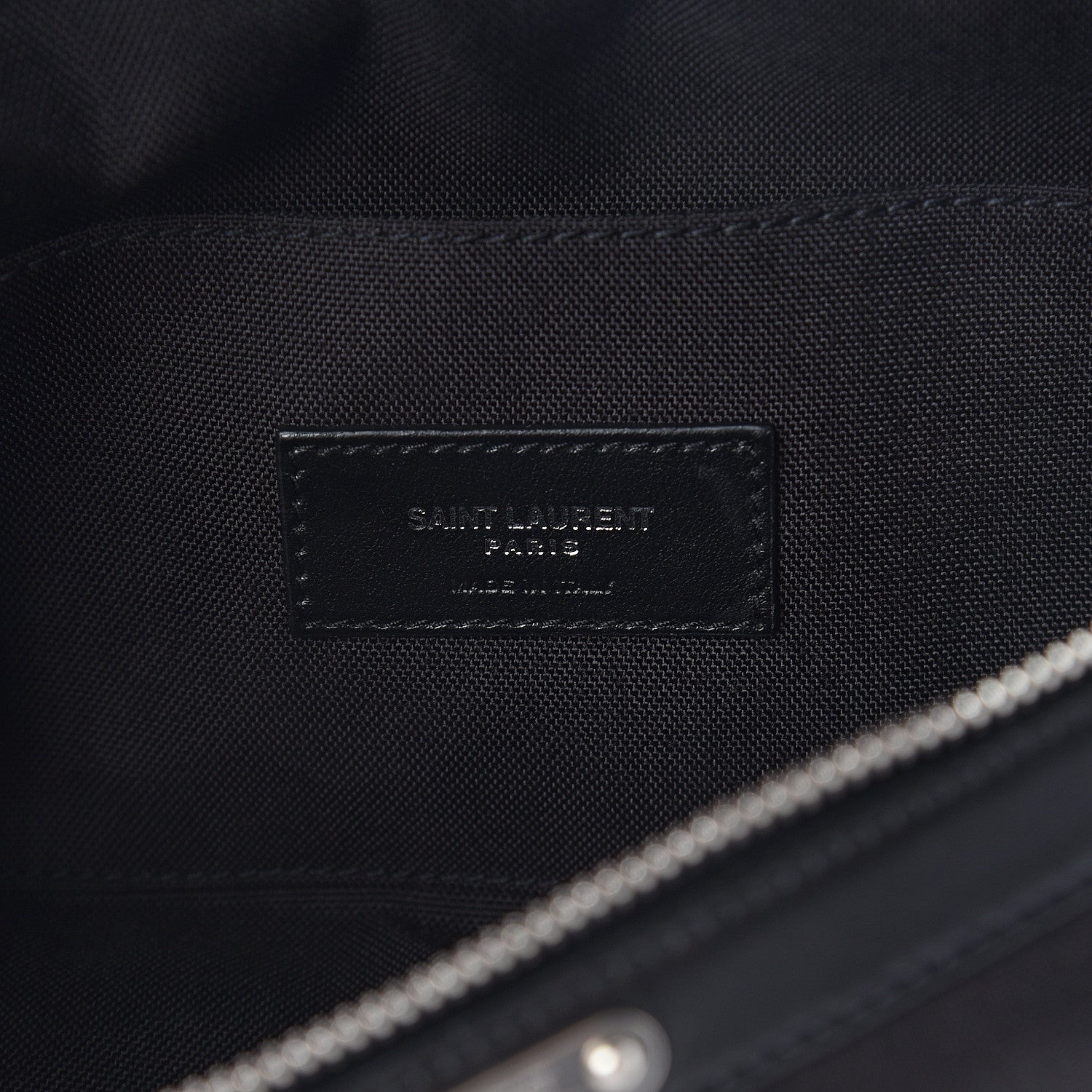 Saint Laurent Canvas Calfskin City Belt Bag Black 7 of 7