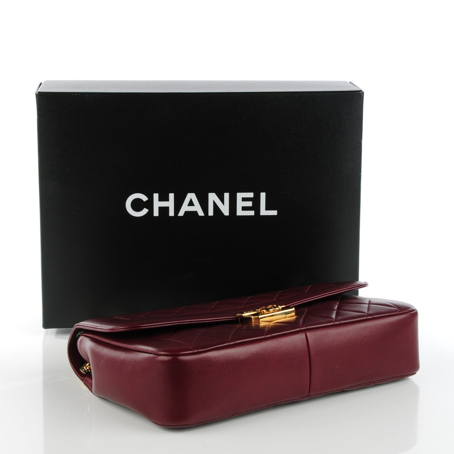 Chanel Lambskin Quilted Large Chic With Me Flap Rouge Fonce 4 of 7