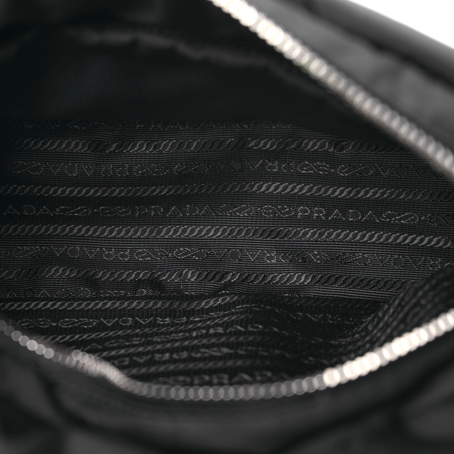 Re-Nylon Quilted Padded Flap Shoulder Bag Black