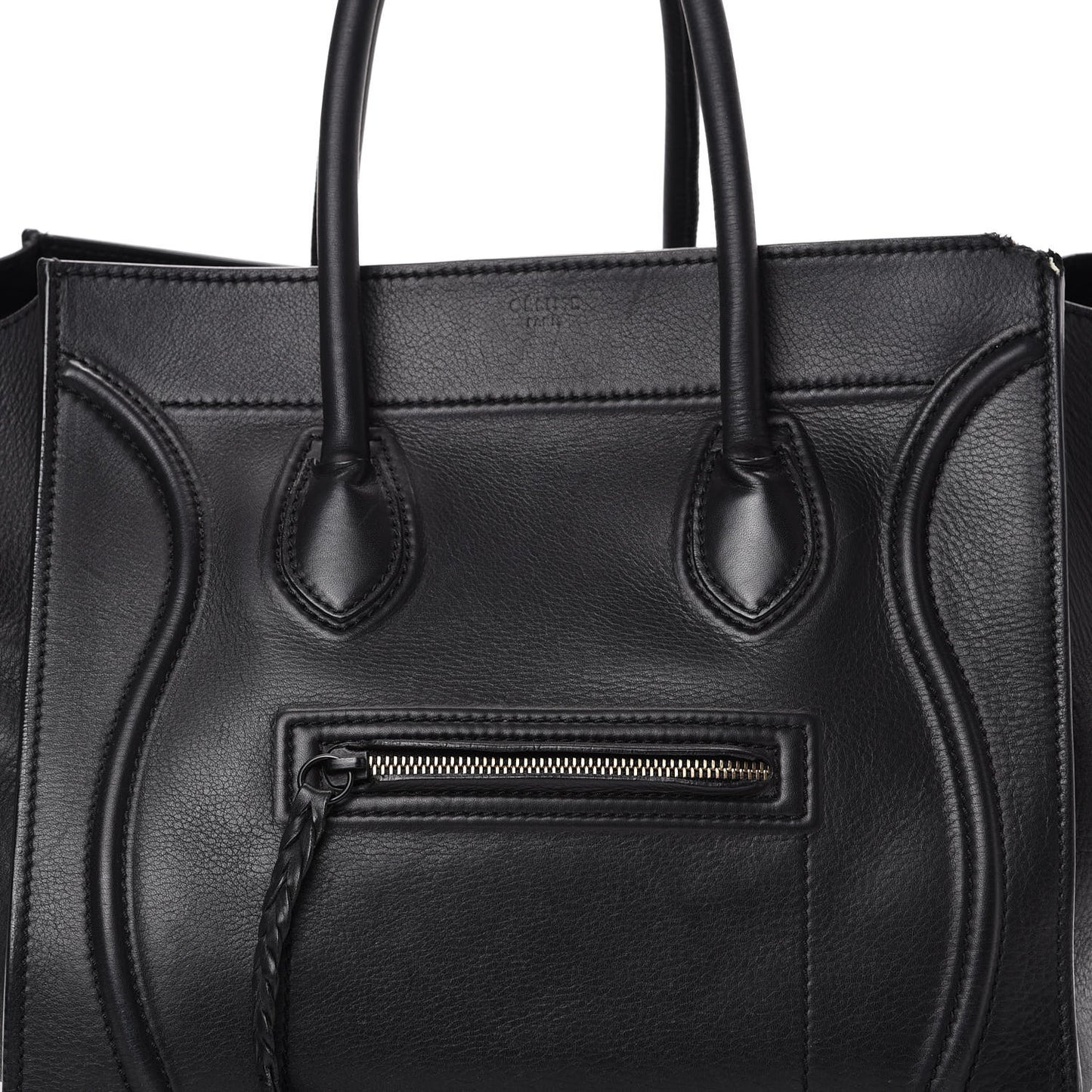 Supple Calfskin Medium Phantom Luggage Black