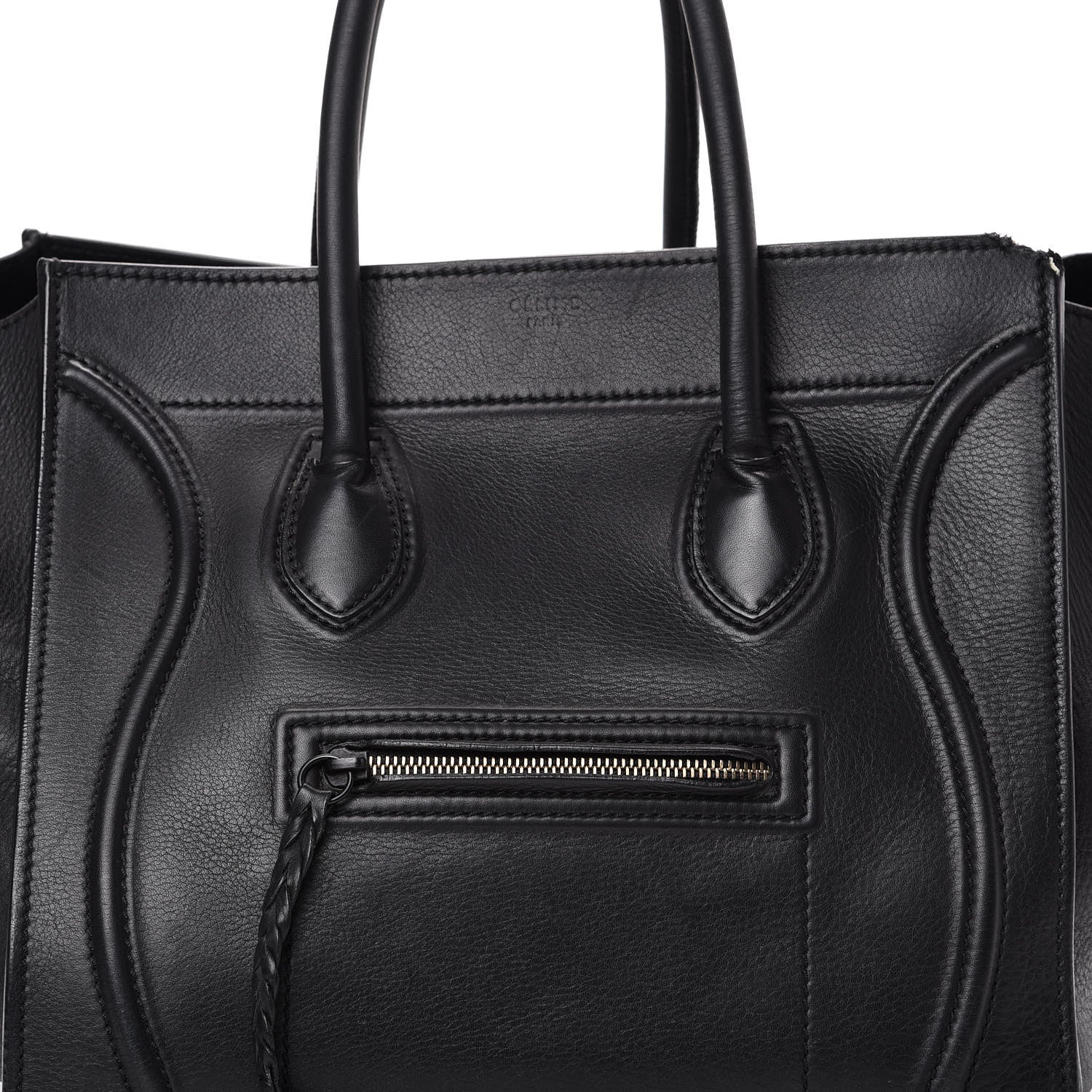 Celine Supple Calfskin Medium Phantom Luggage Black 7 of 25