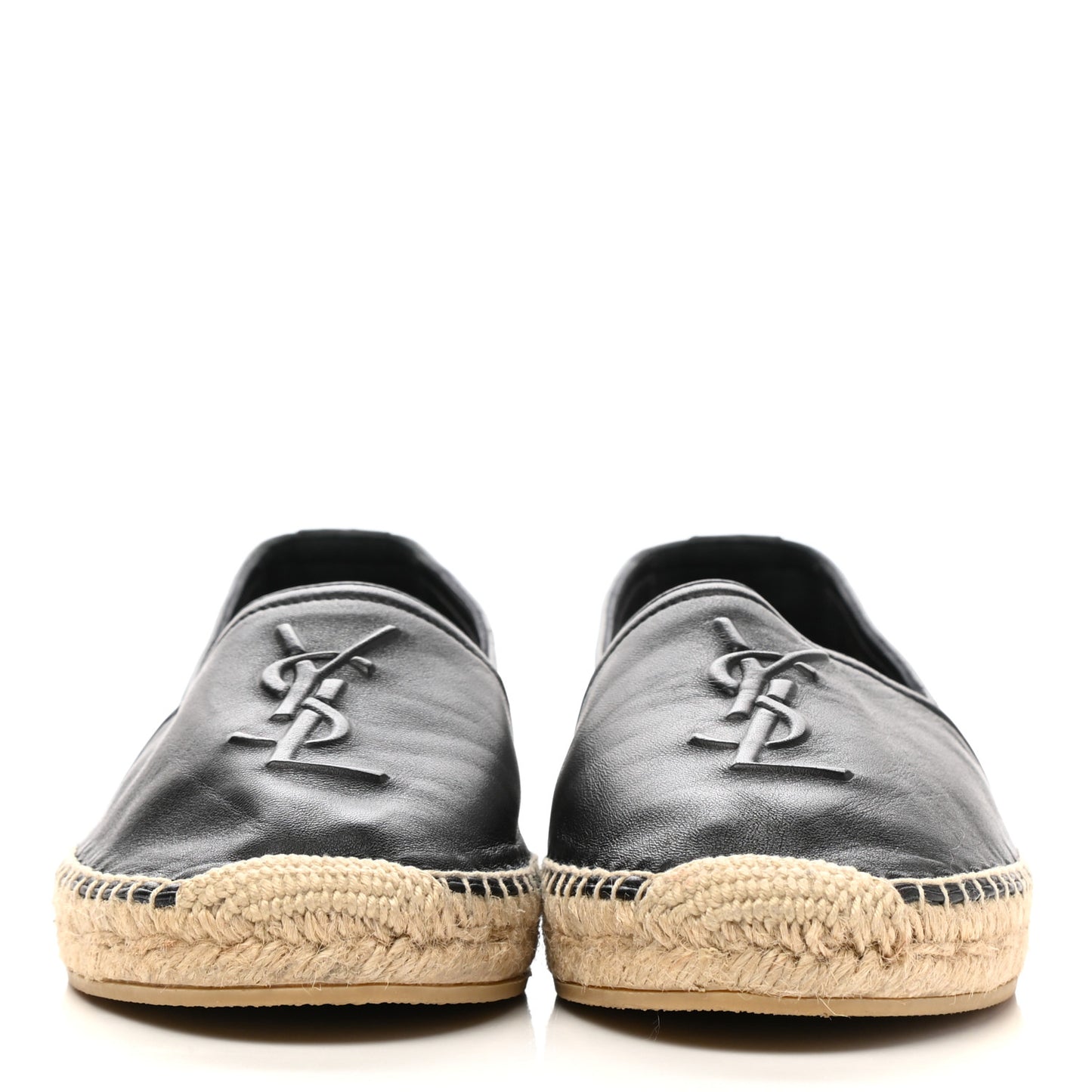 Lambskin Monogram Espadrilles 38.5 Black
