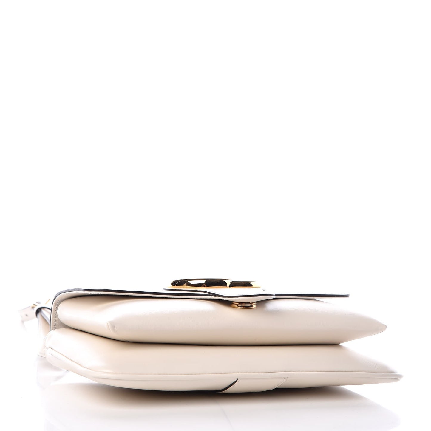 Calfskin Small Arli Flap Shoulder Bag Mystic White