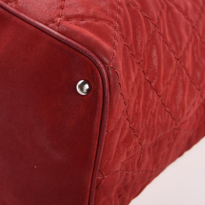 Chanel Iridescent Calfskin Quilted Large Sea Hit Tote Red 10 of 14