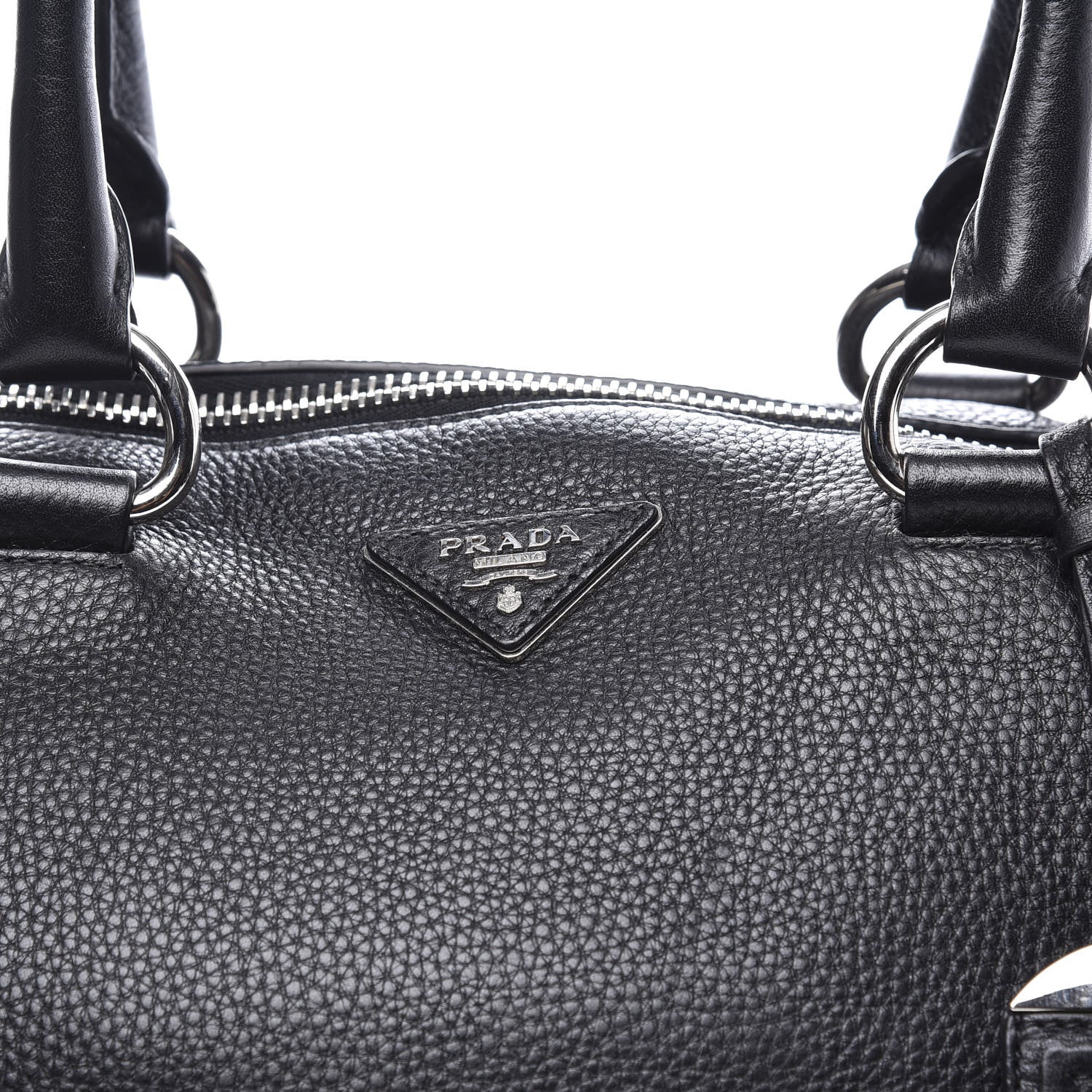 Prada Vitello Daino Shopping Tote Black 9 of 11