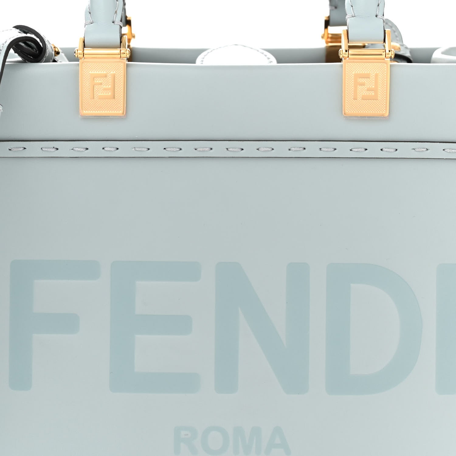 Fendi Vitello King Logo Embossed Small Fendi Sunshine Shopper Tote Anice 7 of 10