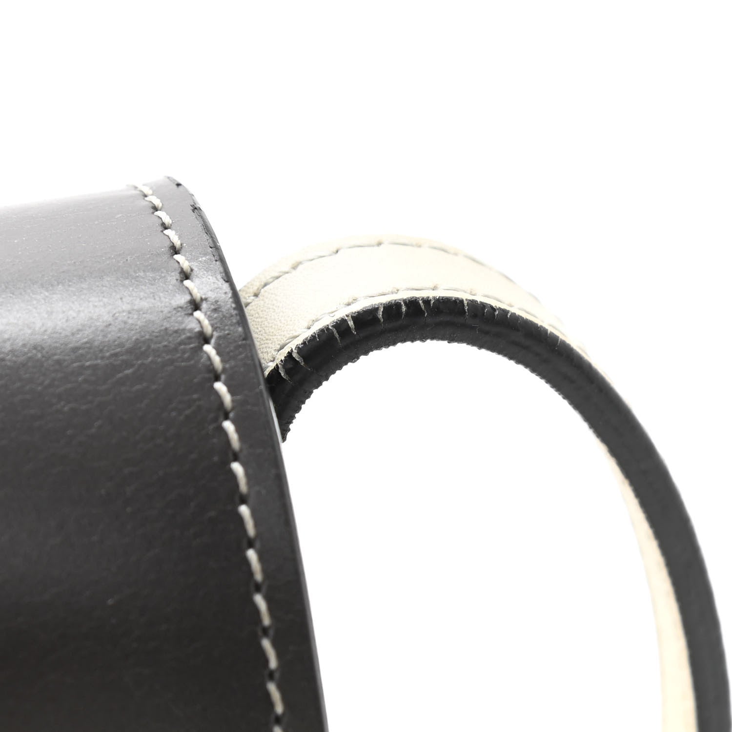 Celine Glazed Calfskin Small Bi-Color Trotteur Dark Grey 8 of 12