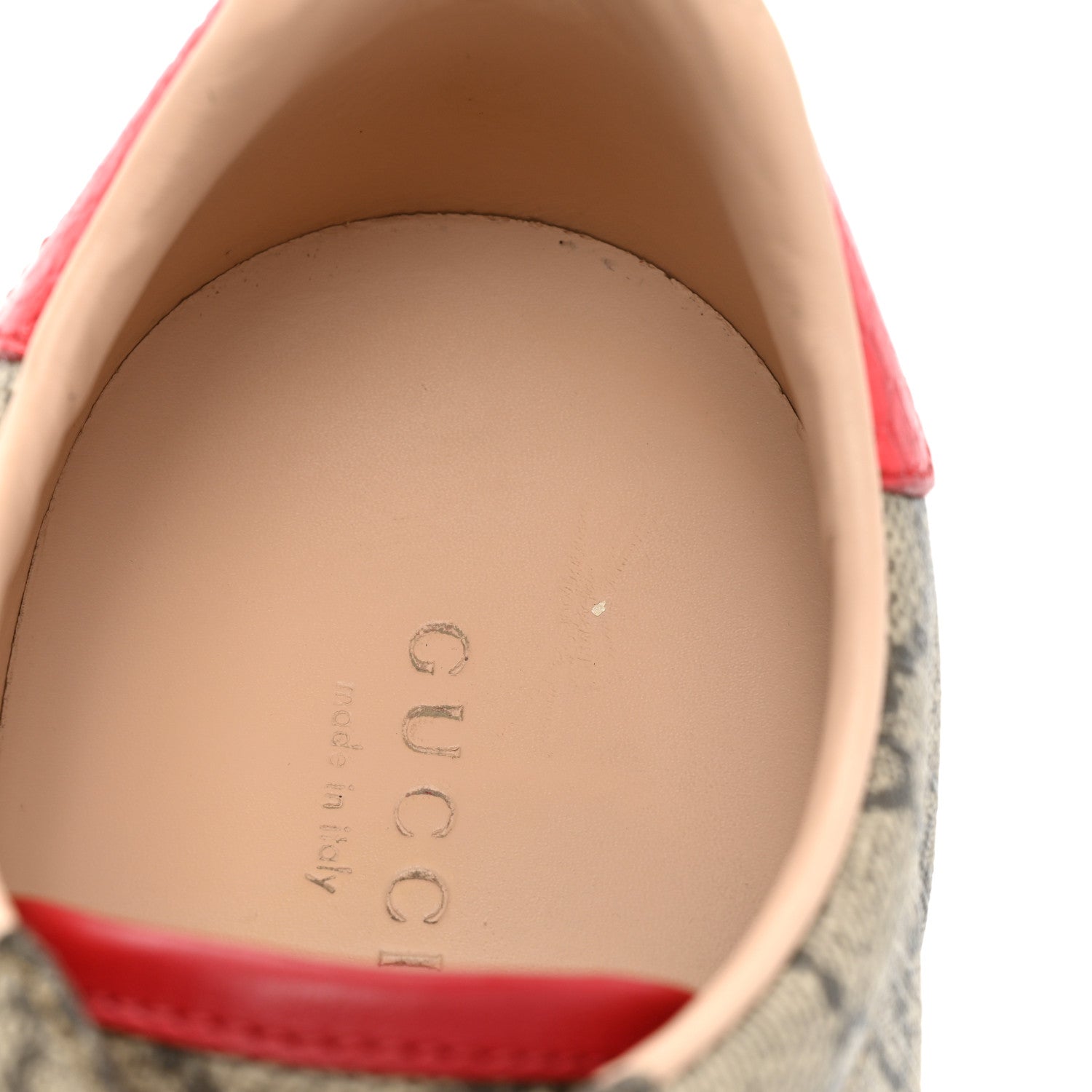 Gucci GG Supreme Monogram Womens Ace Low-Top Sneaker 37.5 Beige 11 of 11