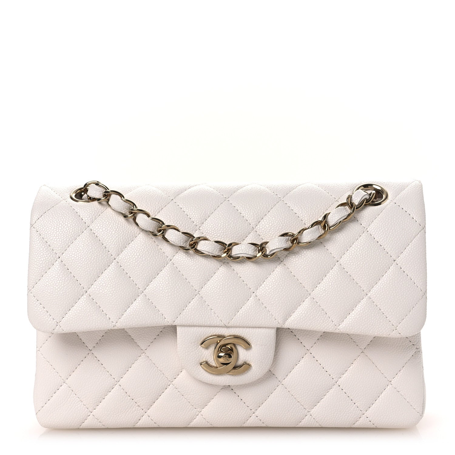 Chanel Caviar Quilted Small Double Flap White 1 of 11