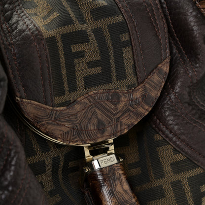 Fendi Zucca Nappa Nuvolata Vitello Tortuga Spy Tobacco Moro 14 of 19