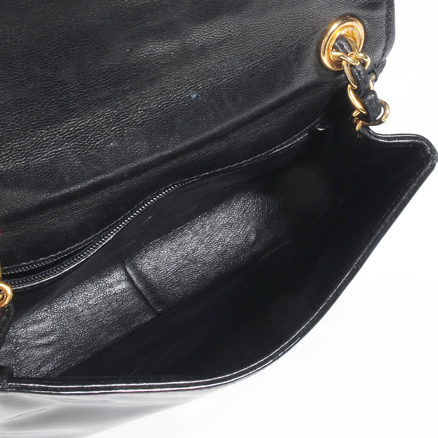 Patent Mini Flap Black