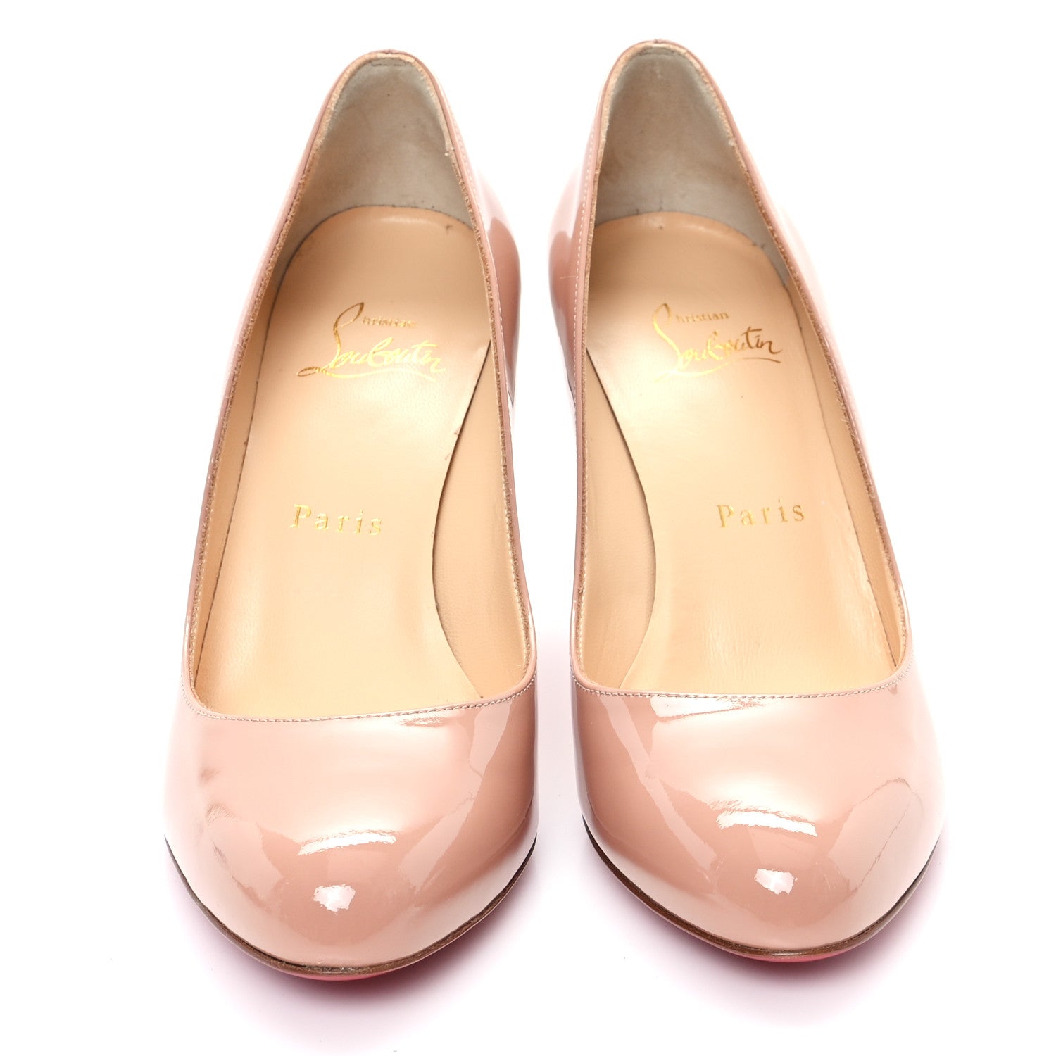 Christian Louboutin Patent Merci Allen 85 Pumps 36.5 Nude 3 of 8