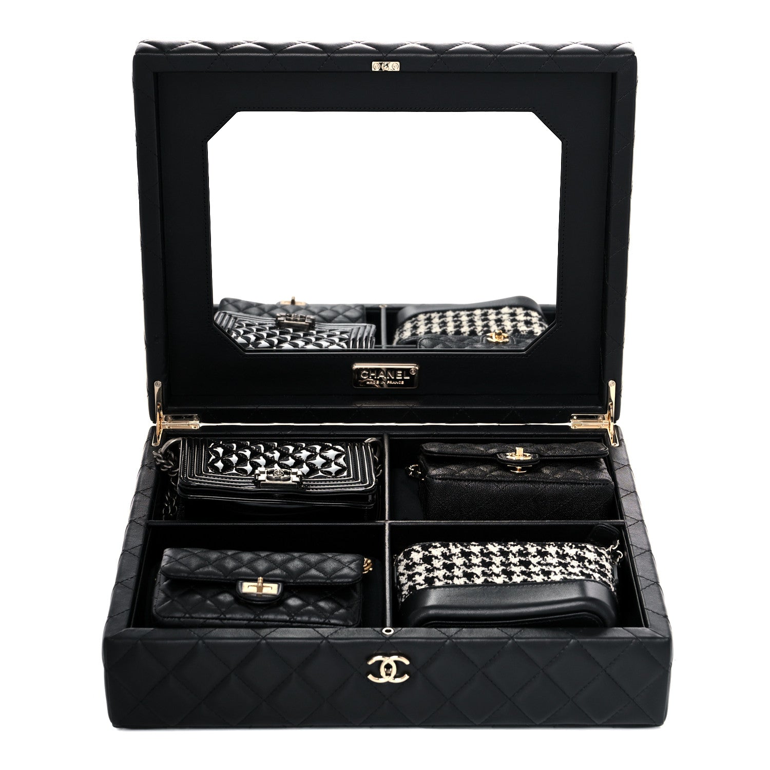 Chanel Lambskin Calfskin Tweed Success Story Set of 4 Minis Bags Black 4 of 47
