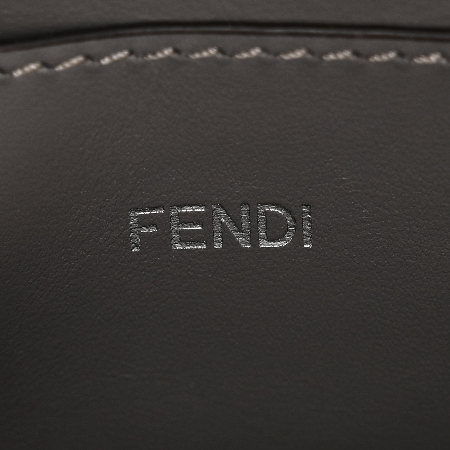 Fendi Calfskin Striped Texture FF Peekaboo I See U X Cross Satchel Moon Argilla 7 of 10