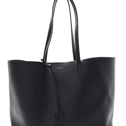 Saint Laurent Calfskin Large Shopping Tote Navy 8 of 13