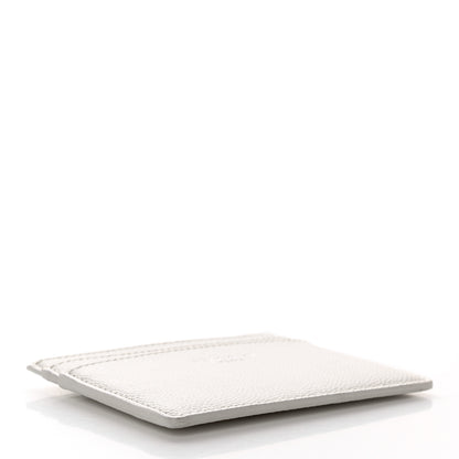 Saint Laurent Grain De Poudre Credit Card Case Icy White 4 of 11