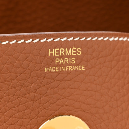 Hermes Taurillon Clemence Lindy 30 Gold 6 of 16