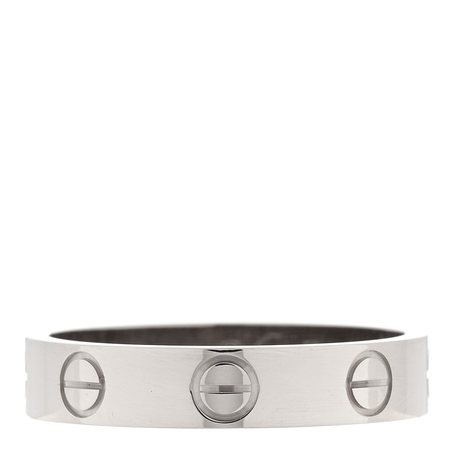 Cartier 18K White Gold 3.5mm LOVE Wedding Band Ring 50 5.25 1 of 4