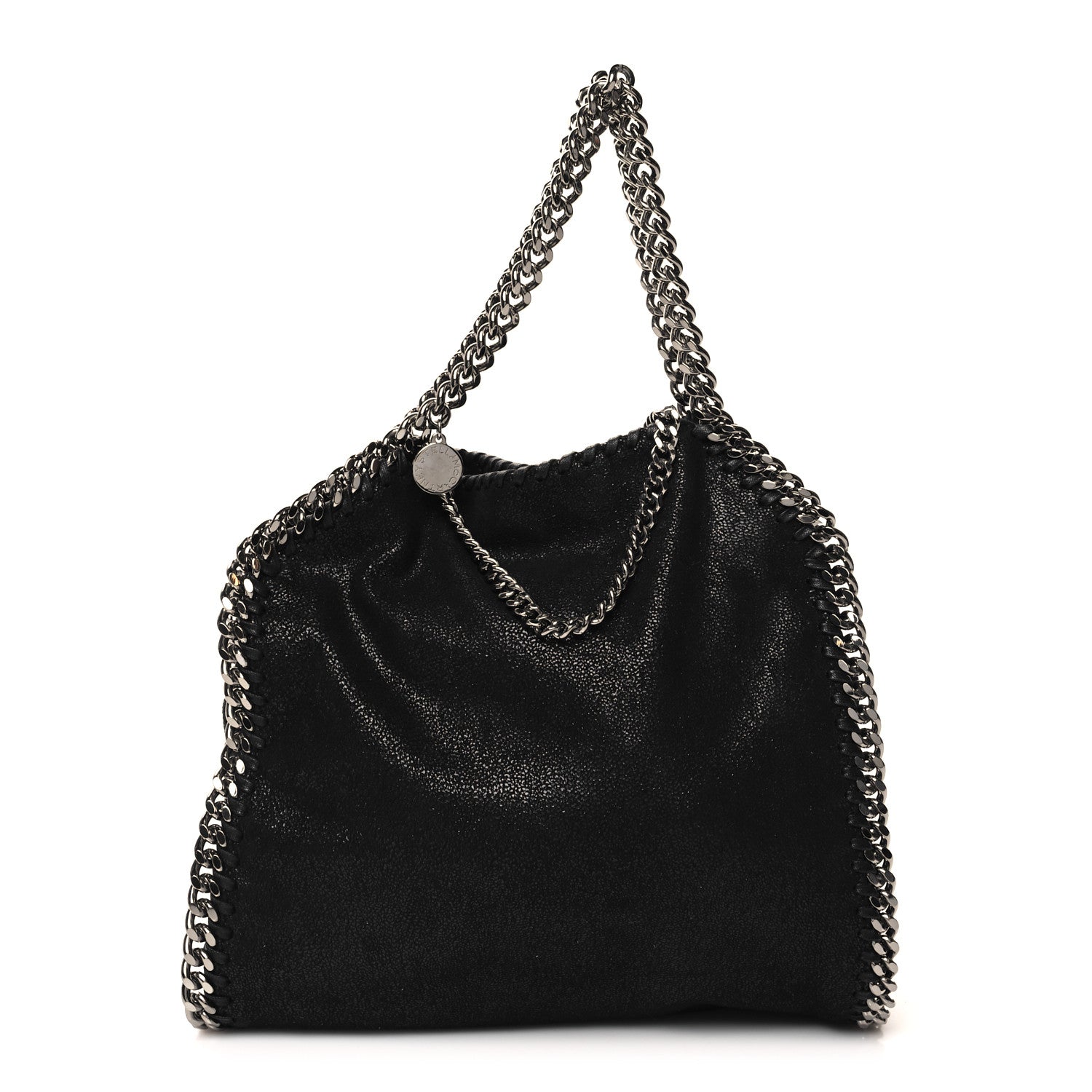 Stella McCartney Shaggy Deer Mini Falabella Fold Over Tote Black 1 of 10