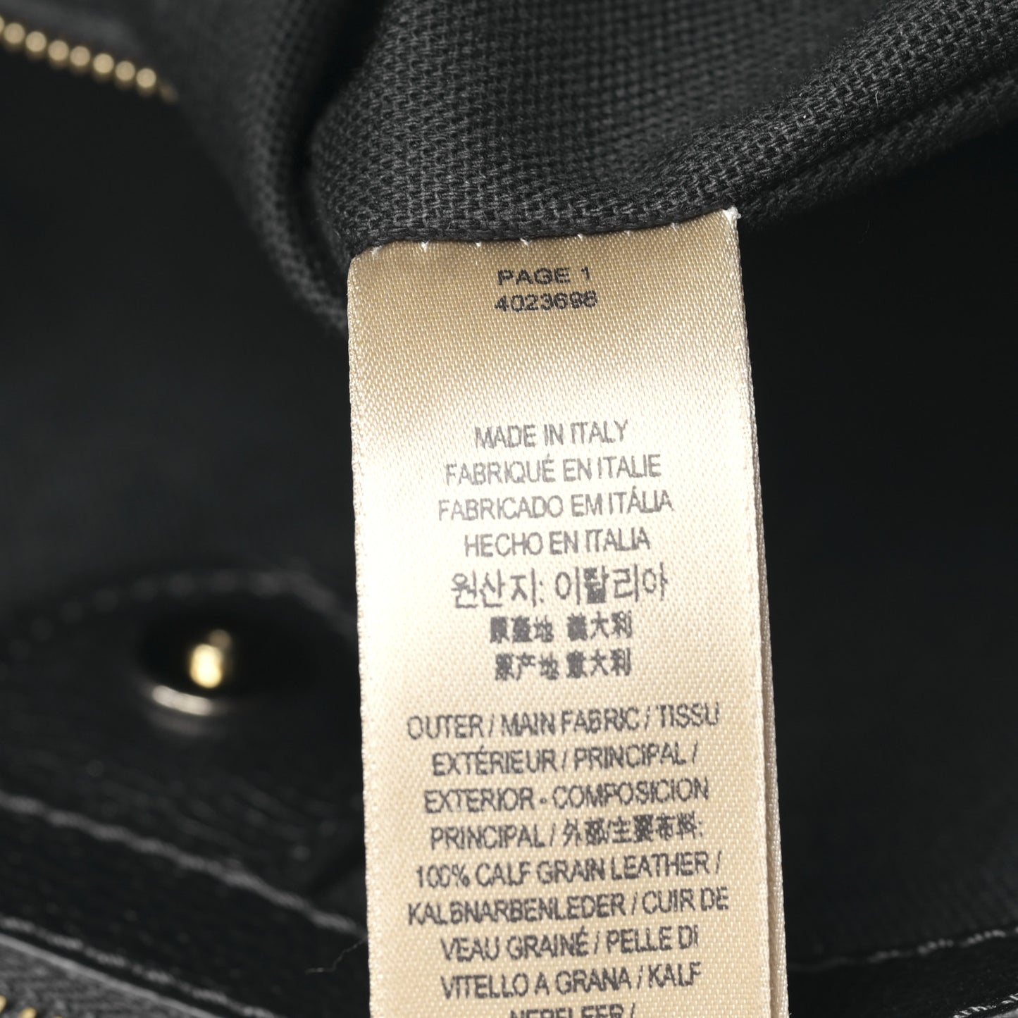 Grainy Calfskin House Check Large Banner Tote Black
