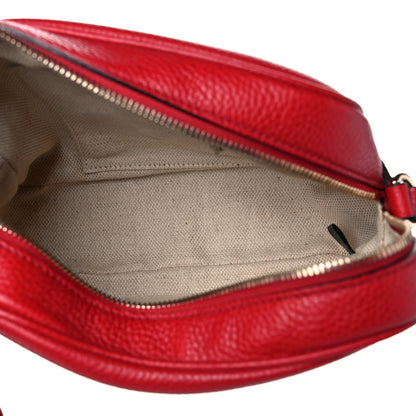Gucci Pebbled Calfskin Small Soho Disco Bag Tabasco Red 8 of 31