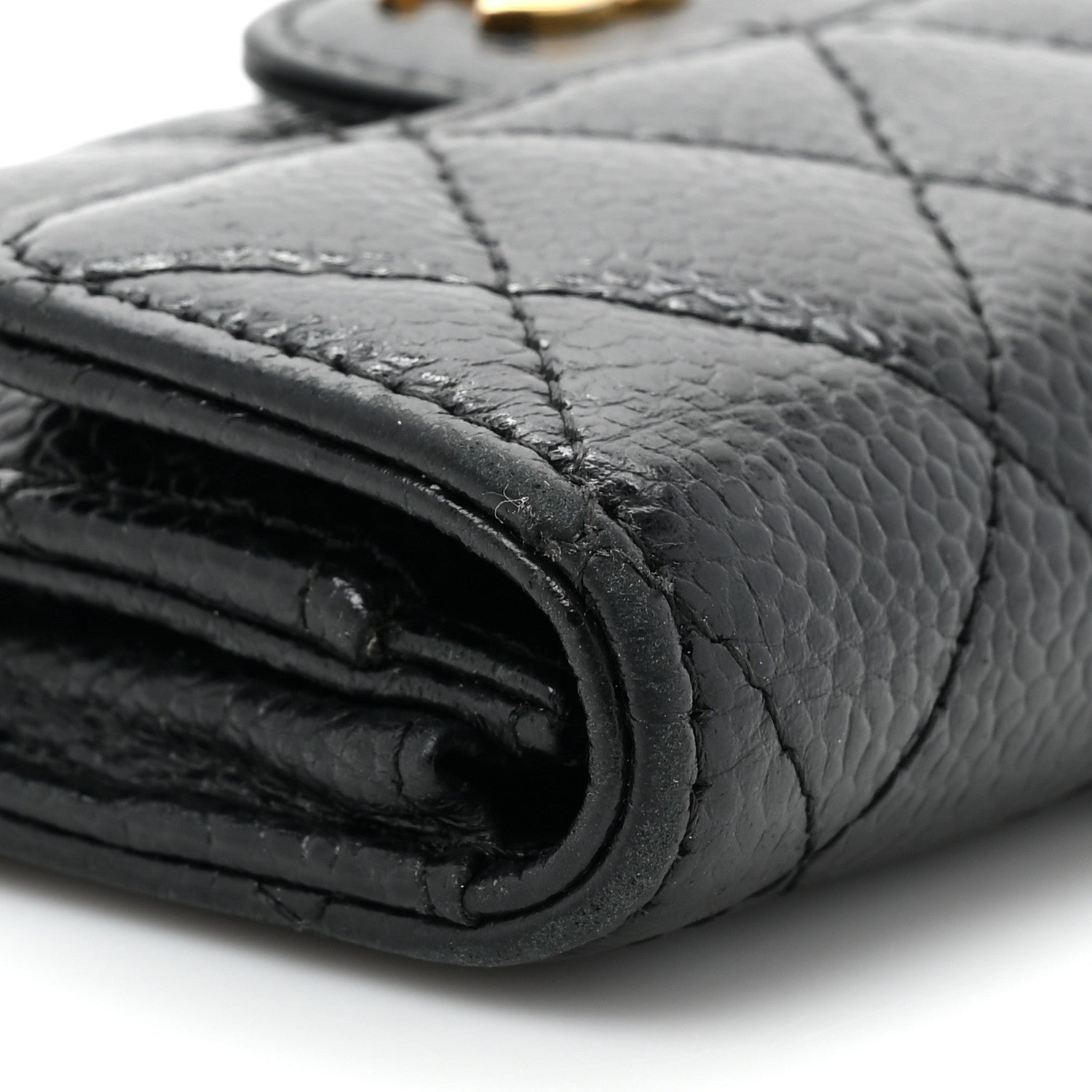 Chanel Caviar Quilted Flap Card Holder Wallet Black 14 of 15