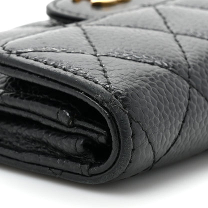 Chanel Caviar Quilted Flap Card Holder Wallet Black 14 of 15