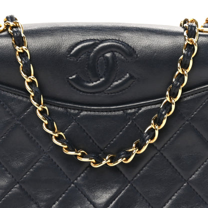 Chanel Lambskin Quilted Timeless CC Small Single Flap Navy Blue 8 of 10