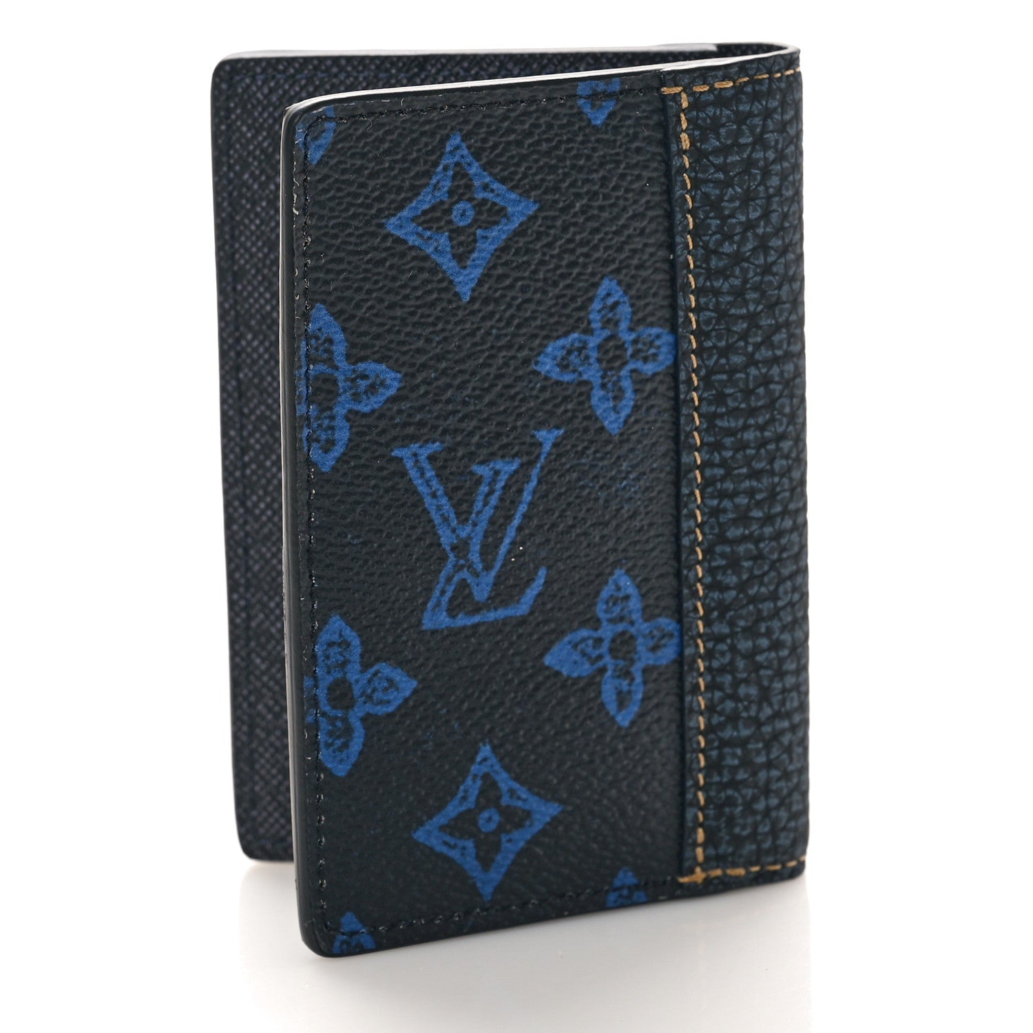 Louis Vuitton Monogram LV Record Pocket Organizer NM Blue 3 of 9
