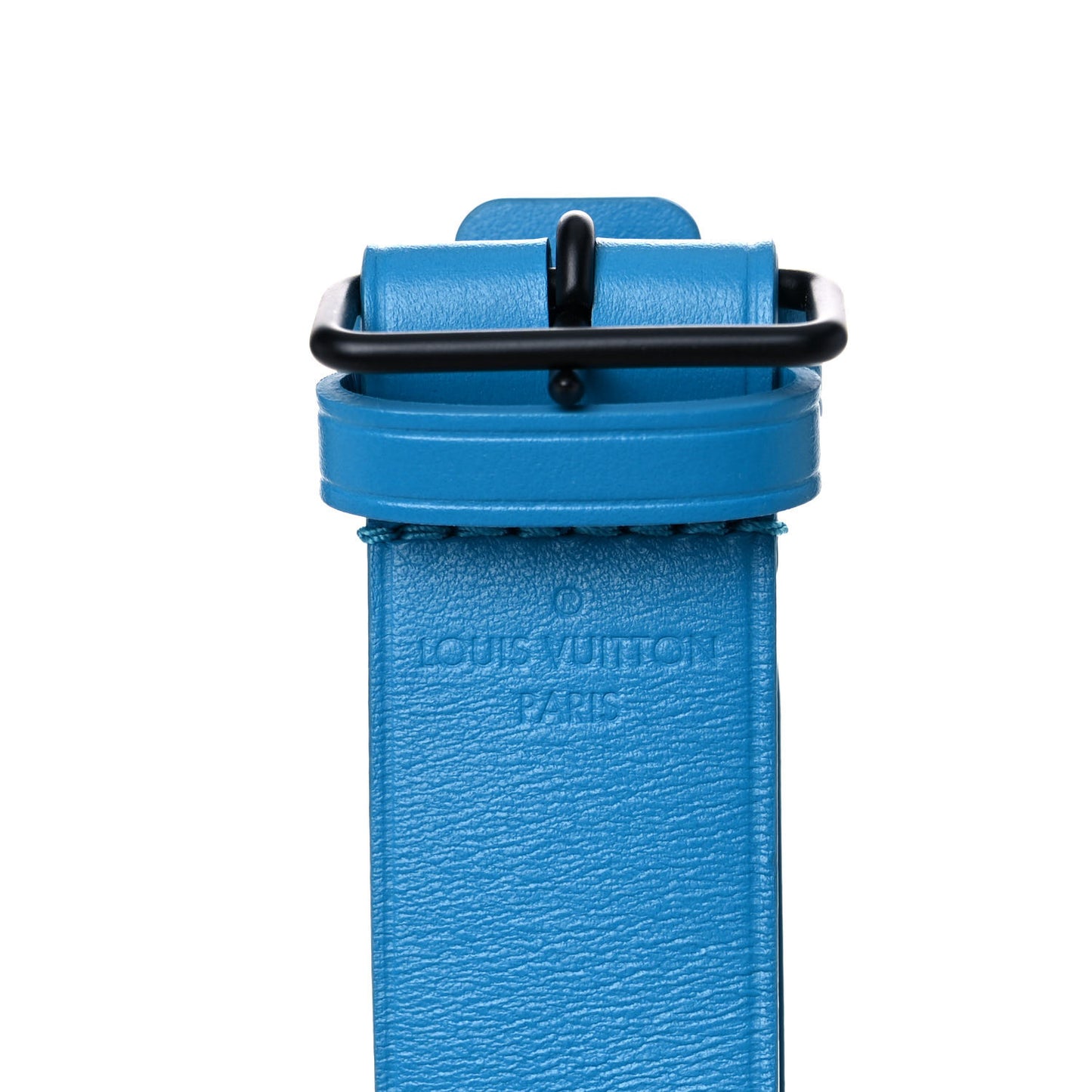 Calfskin Adjustable Shoulder Strap And Luggage Loop Blue