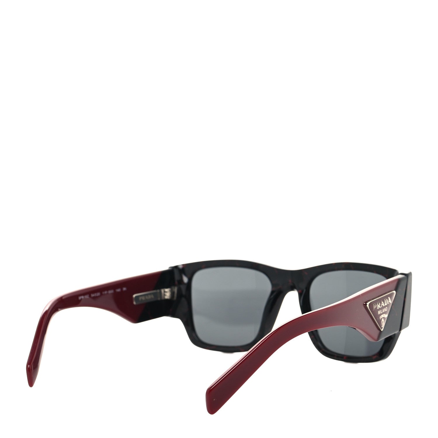Prada Acetate Symbole Sunglasses SPR 10Z Black Red 4 of 7