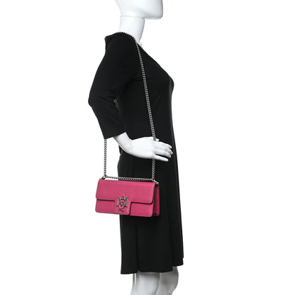 Alexander McQueen Grained Calfskin Medium Insignia Flap Pink 3 of 9