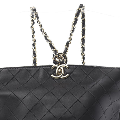 Chanel Lambskin Stitched CC Chain Backpack Black 9 of 9