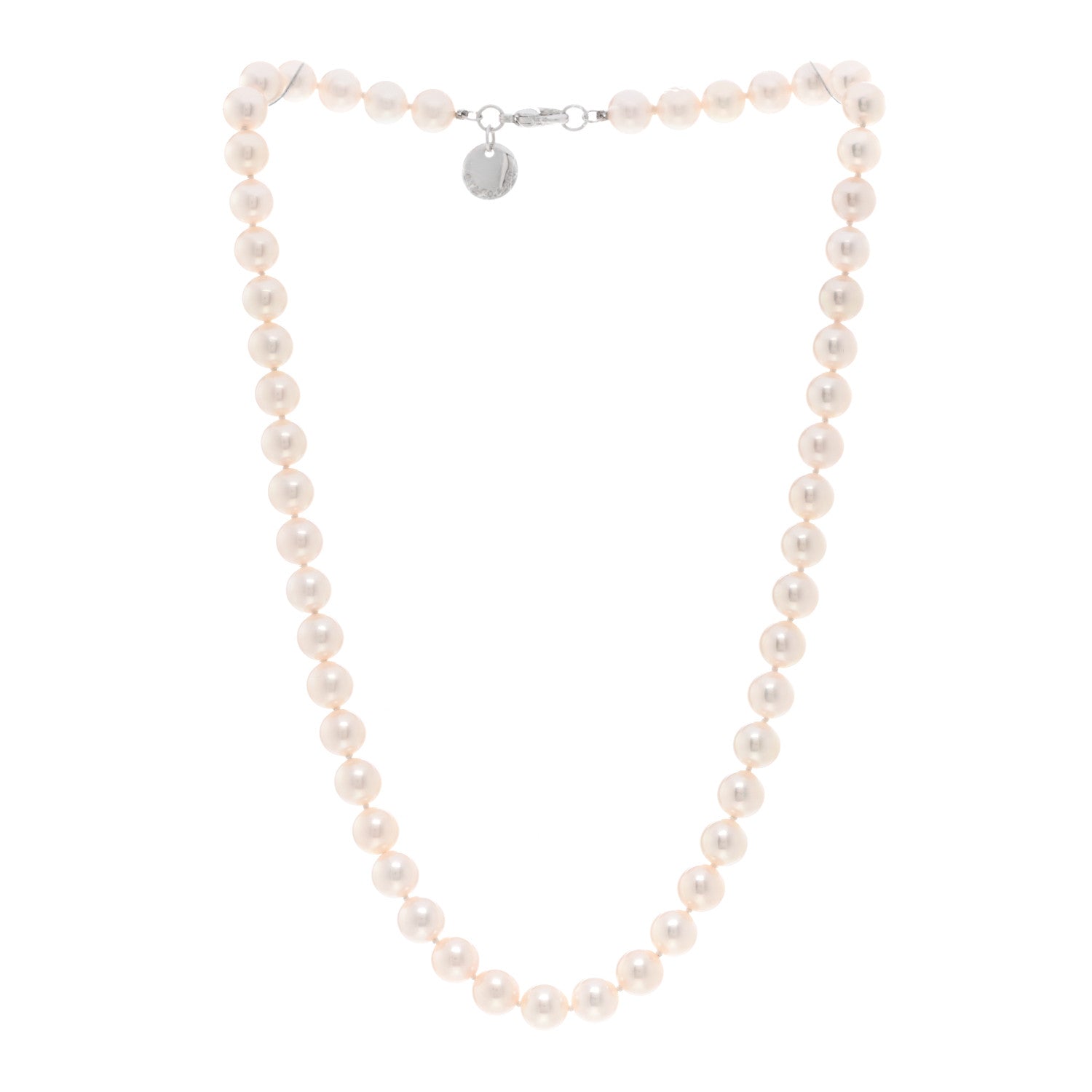 Tiffany 18K White Gold Akoya Pearl 6.5-7mm Essential Necklace 3 of 5
