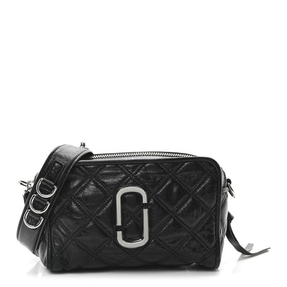 Marc Jacobs Natural Grain Calfskin Quilted The Softshot 21 Bag Black 1 of 10