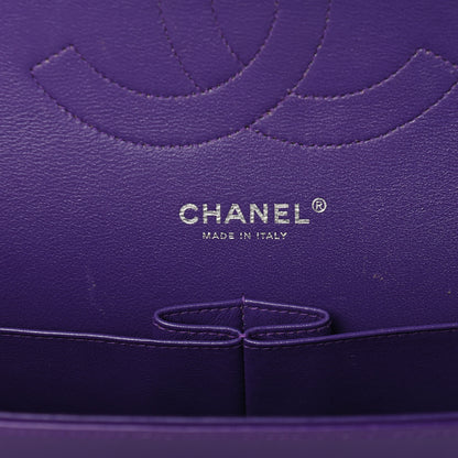 Chanel Patent Calfskin Quilted Jumbo Double Flap Purple 6 of 10