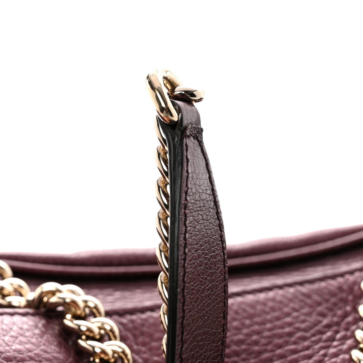 Metallic Cellarius Calfskin Medium Soho Bowler Classic Burgundy