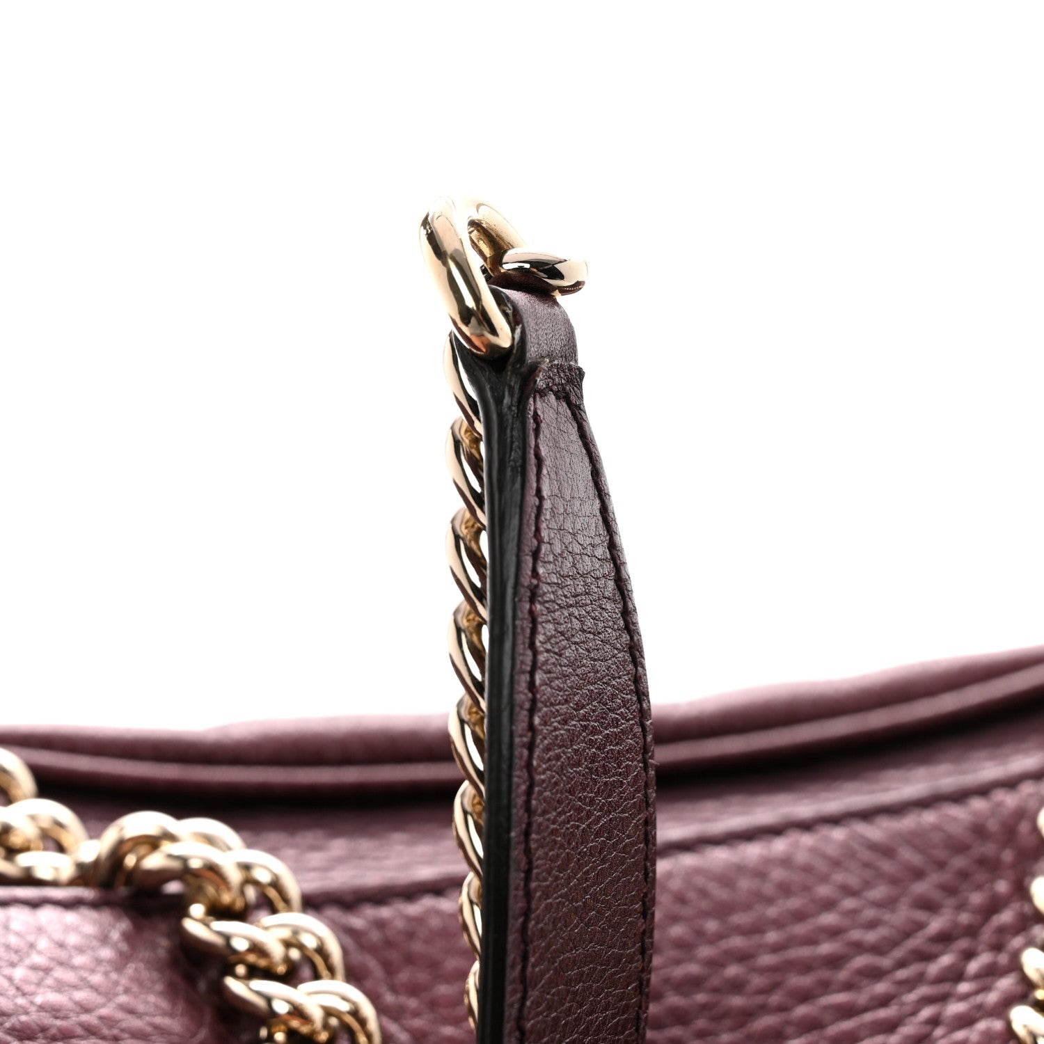 Gucci Metallic Cellarius Calfskin Medium Soho Bowler Classic Burgundy 14 of 14