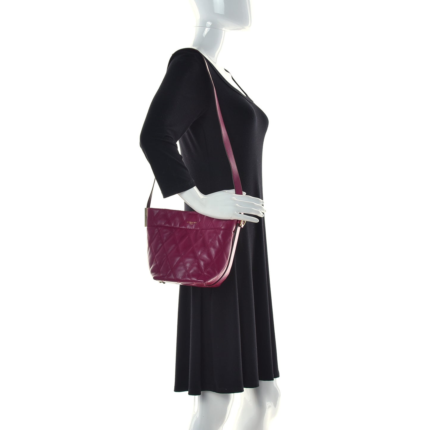 Lambskin Quilted Mini GV Bucket Bag Orchid Purple
