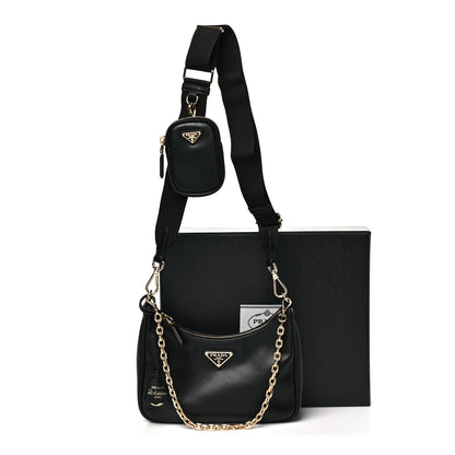 Prada Vitello Re-Edition 2005 Shoulder Bag Black 11 of 11