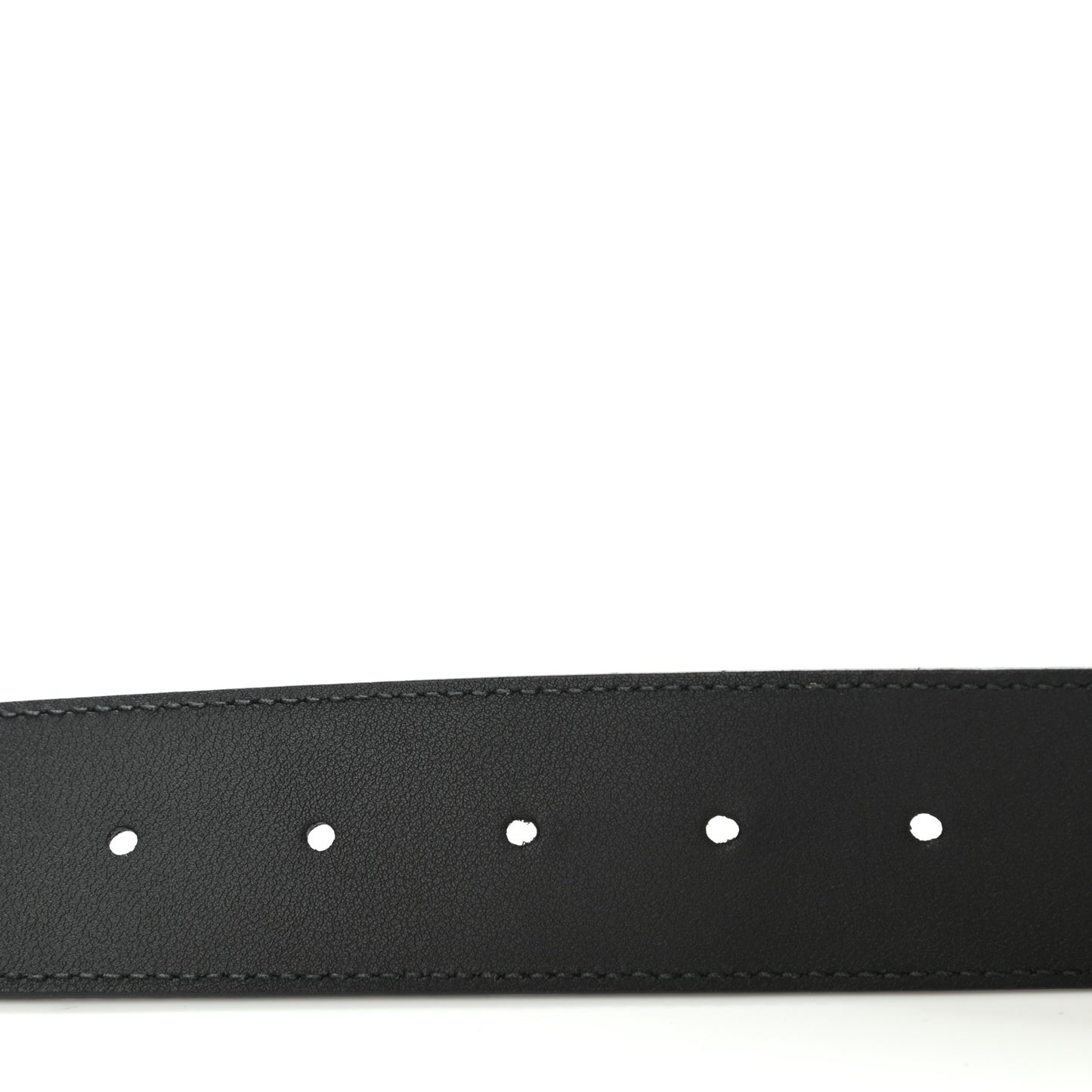 Moon Calfskin Pearl Double G 40mm Belt 80 32 Black Cream