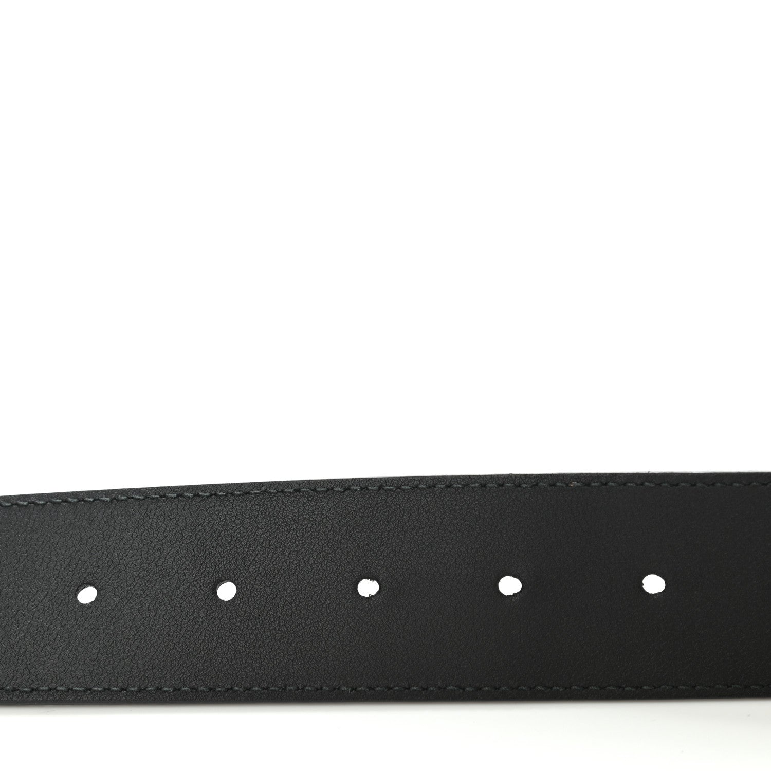 Gucci Moon Calfskin Pearl Double G 40mm Belt 80 32 Black Cream 5 of 8