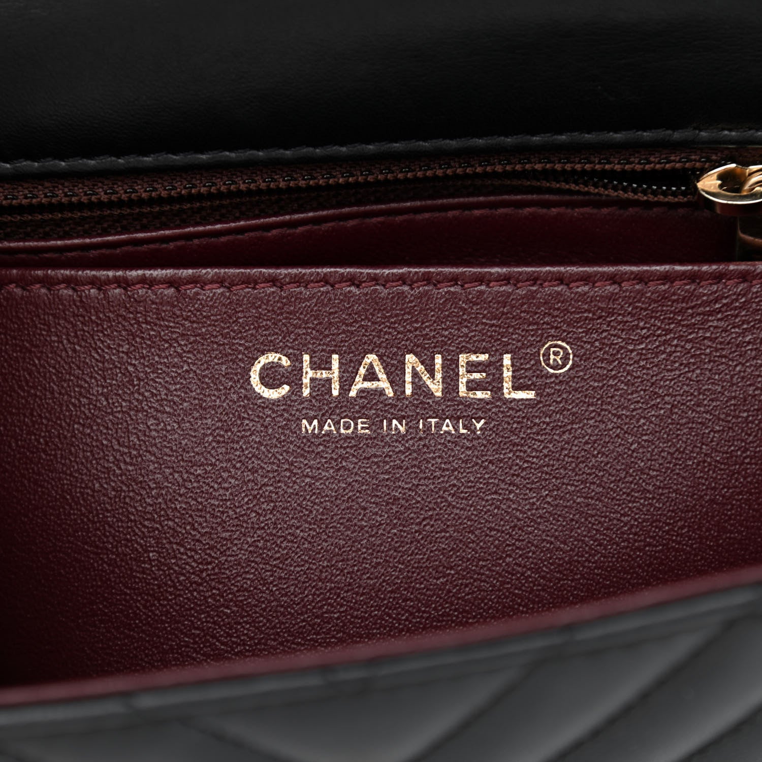 Chanel Lambskin Chevron Quilted Mini Rectangular Flap Black 6 of 10