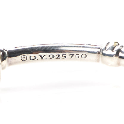 David Yurman Sterling Silver 18K Yellow Gold Metro Hoop Earrings 4 of 4