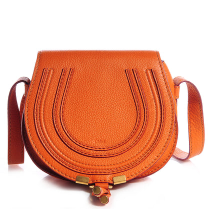 Chloe Calfskin Mini Marcie Round Crossbody Bag Indian Summer 1 of 19