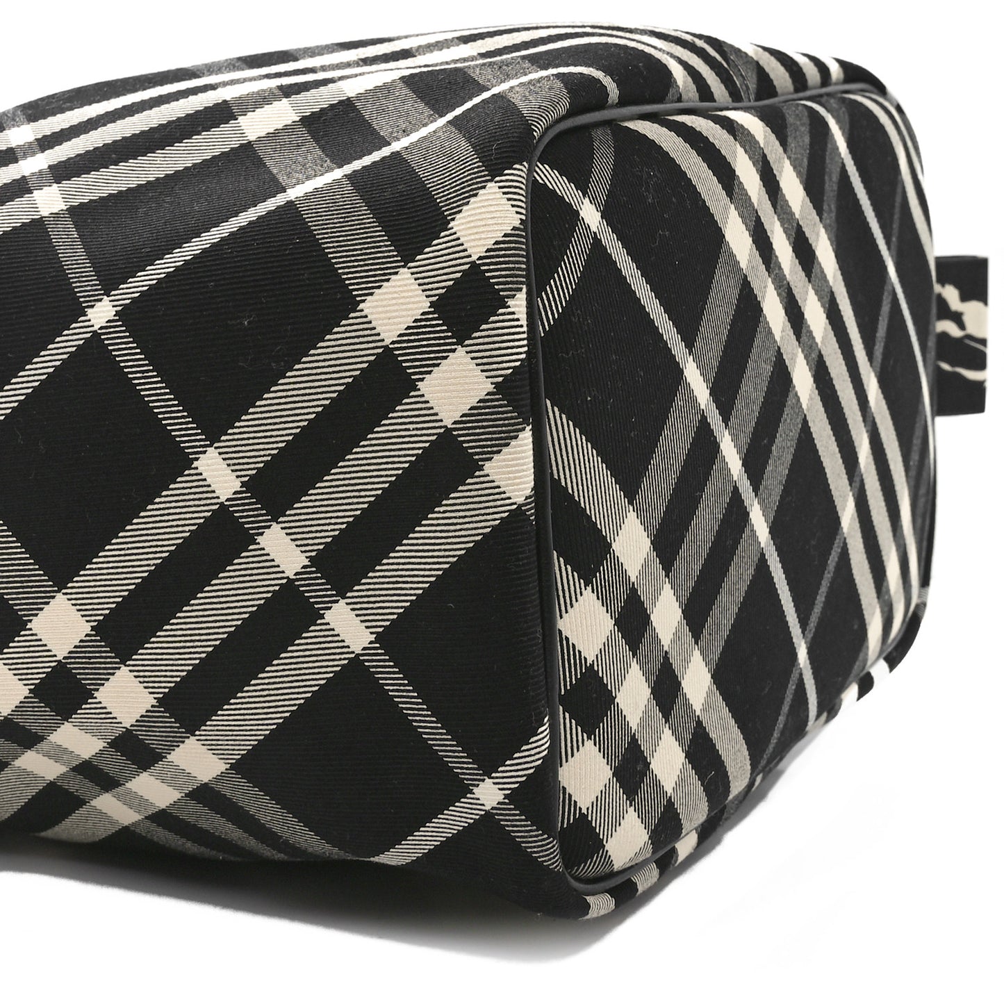 Check Medium Bucket Bag Black Calico
